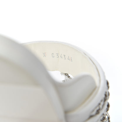 Chanel Calfskin Chain CC Thong Flat Sandals 41 White 8 of 15