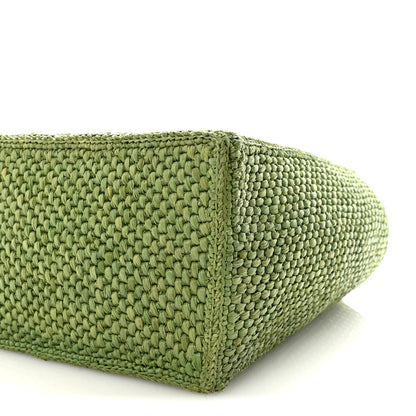 Loewe X PAULA'S IBIZA Raffia Font Tote Green 9 of 9
