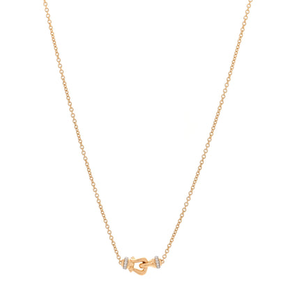 David Yurman 18K Yellow Gold Diamond Buckle Necklace 1 of 6