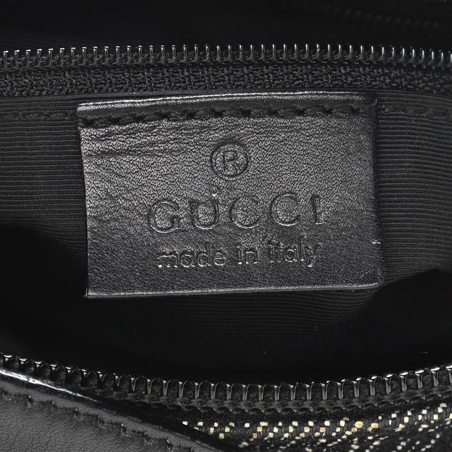 Denim Monogram GG Signature Shoulder Bag Black