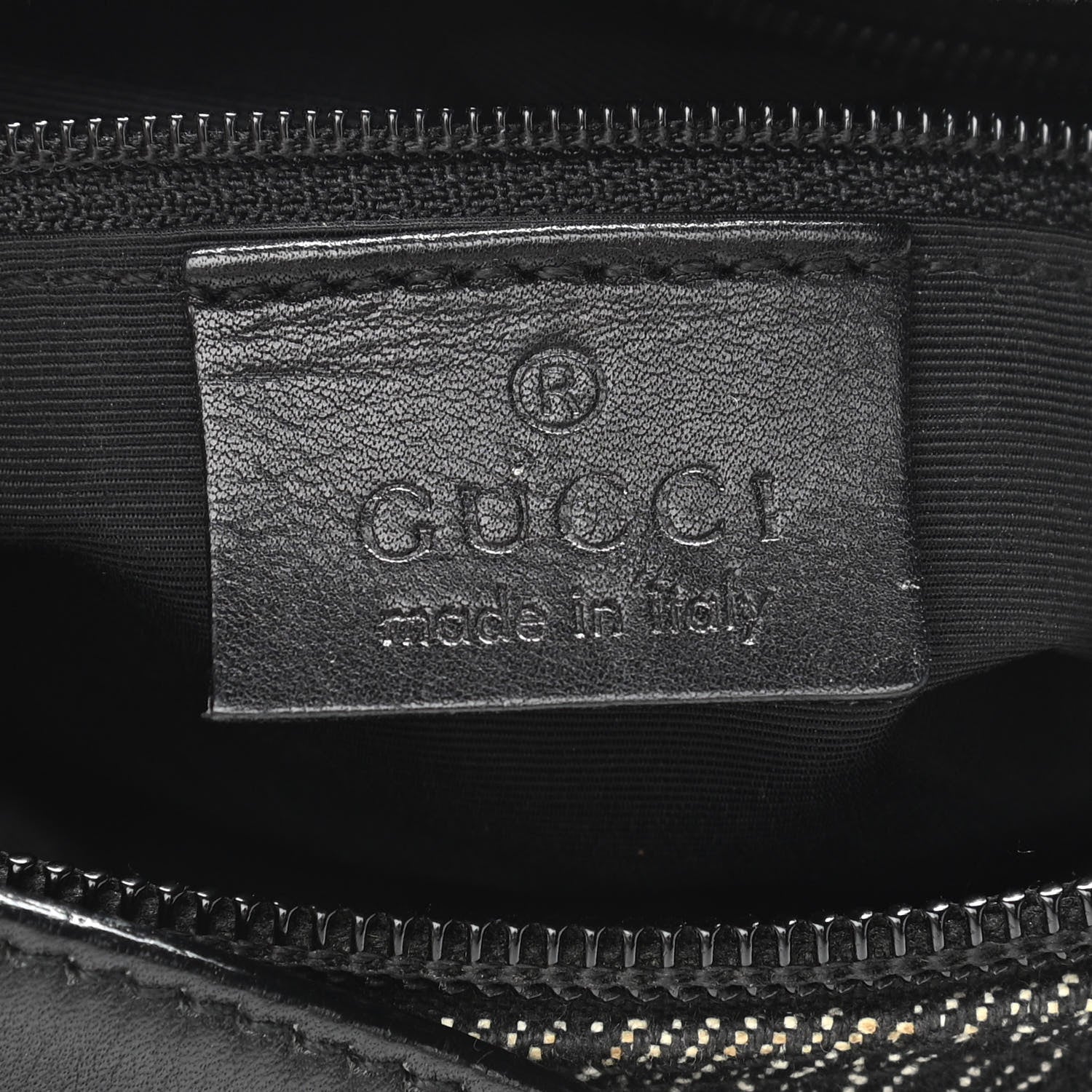 Gucci Denim Monogram GG Signature Shoulder Bag Black 6 of 11