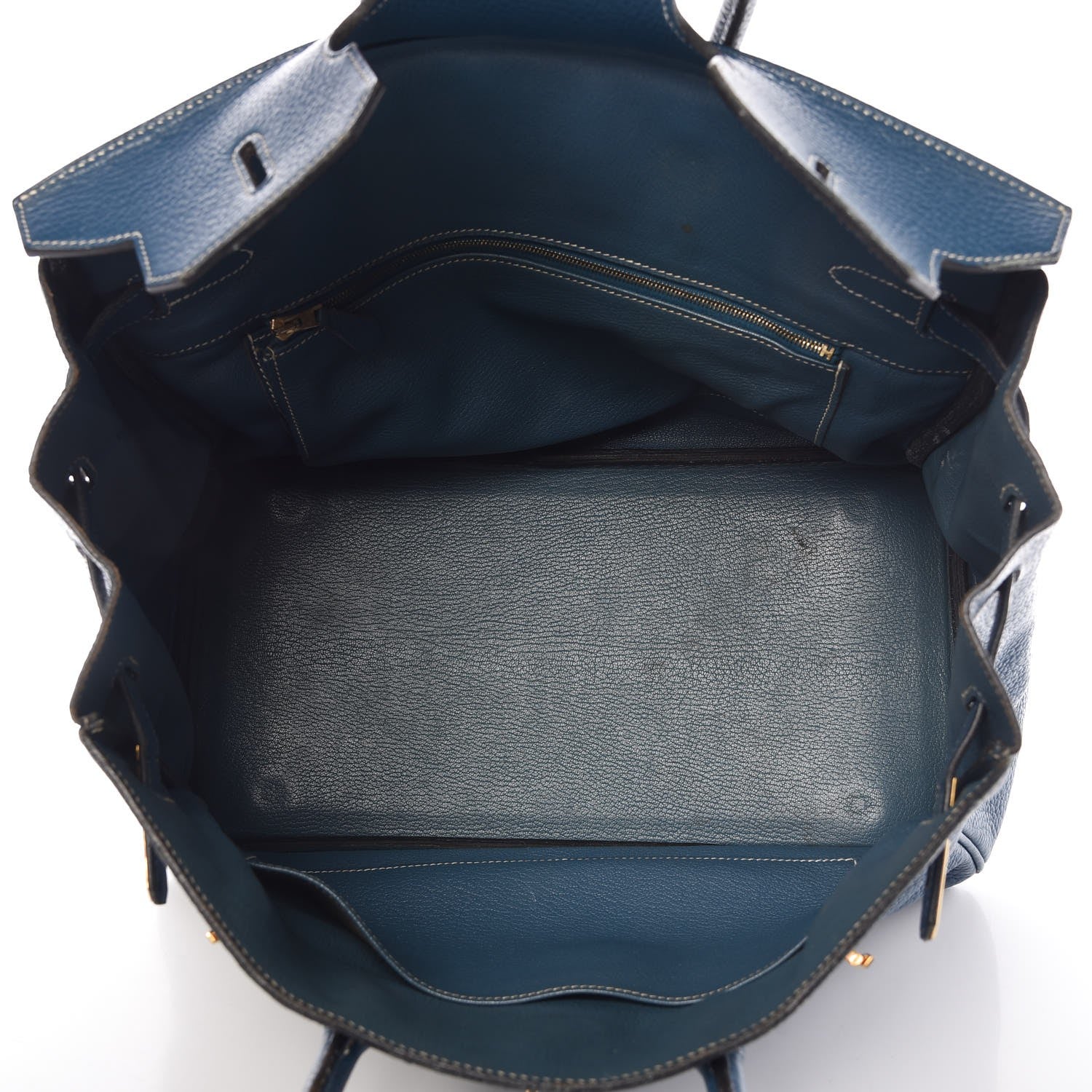 Hermes Taurillon Clemence Birkin 35 Bleu Thalassa 7 of 44
