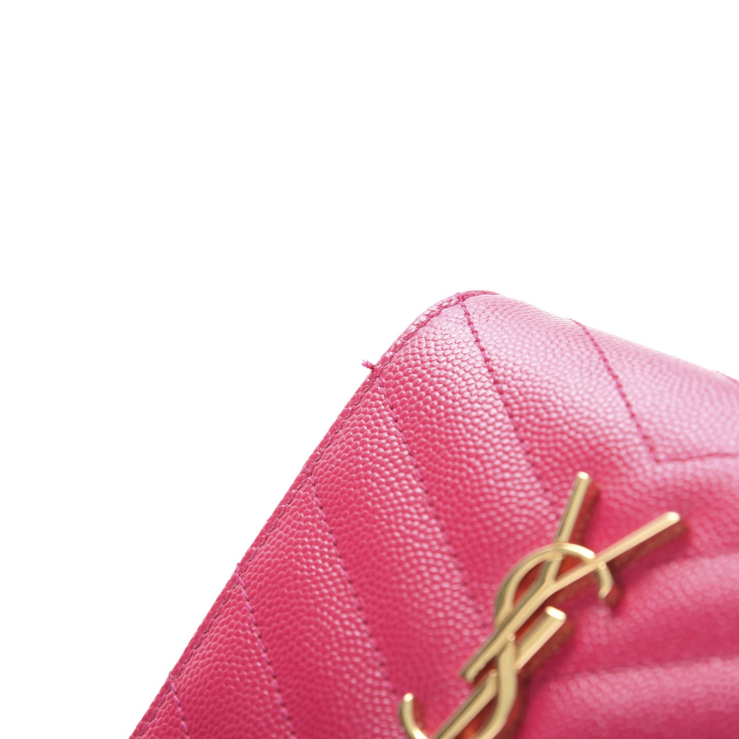 Grain De Poudre Matelasse Chevron Monogram Compact Wallet Bubblegum