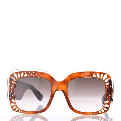 Gucci Acetate Crystals Web Square Frame GG3862/S Sunglasses Brown 2 of 6