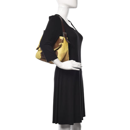 Fendi Calf Hair Mama Baguette Yellow Brown 2 of 18