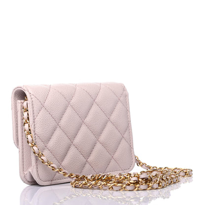 Chanel Caviar Quilted Miss Coco Clutch With Chain Light Purple 2 of 5
