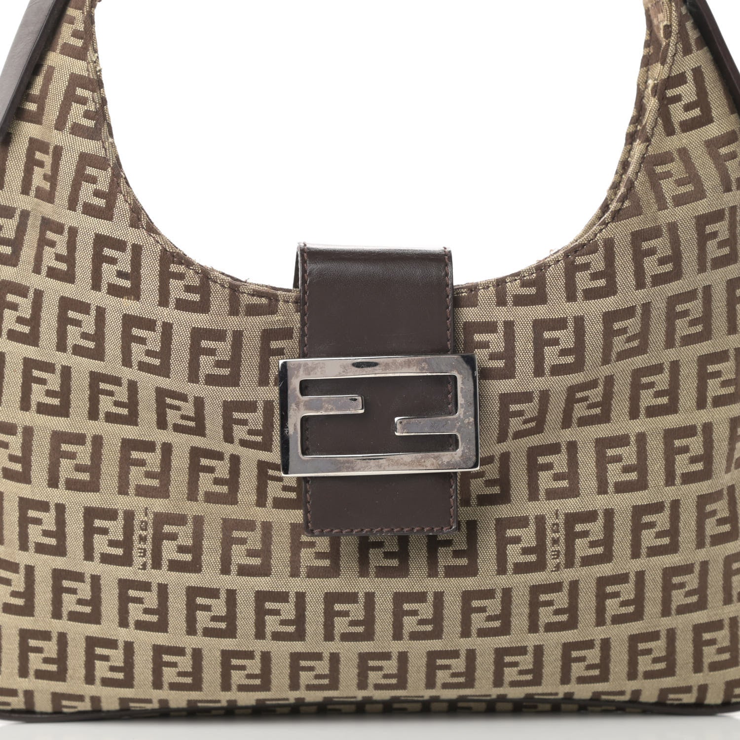 Fendi Zucchino Hobo Dark Brown 8 of 14