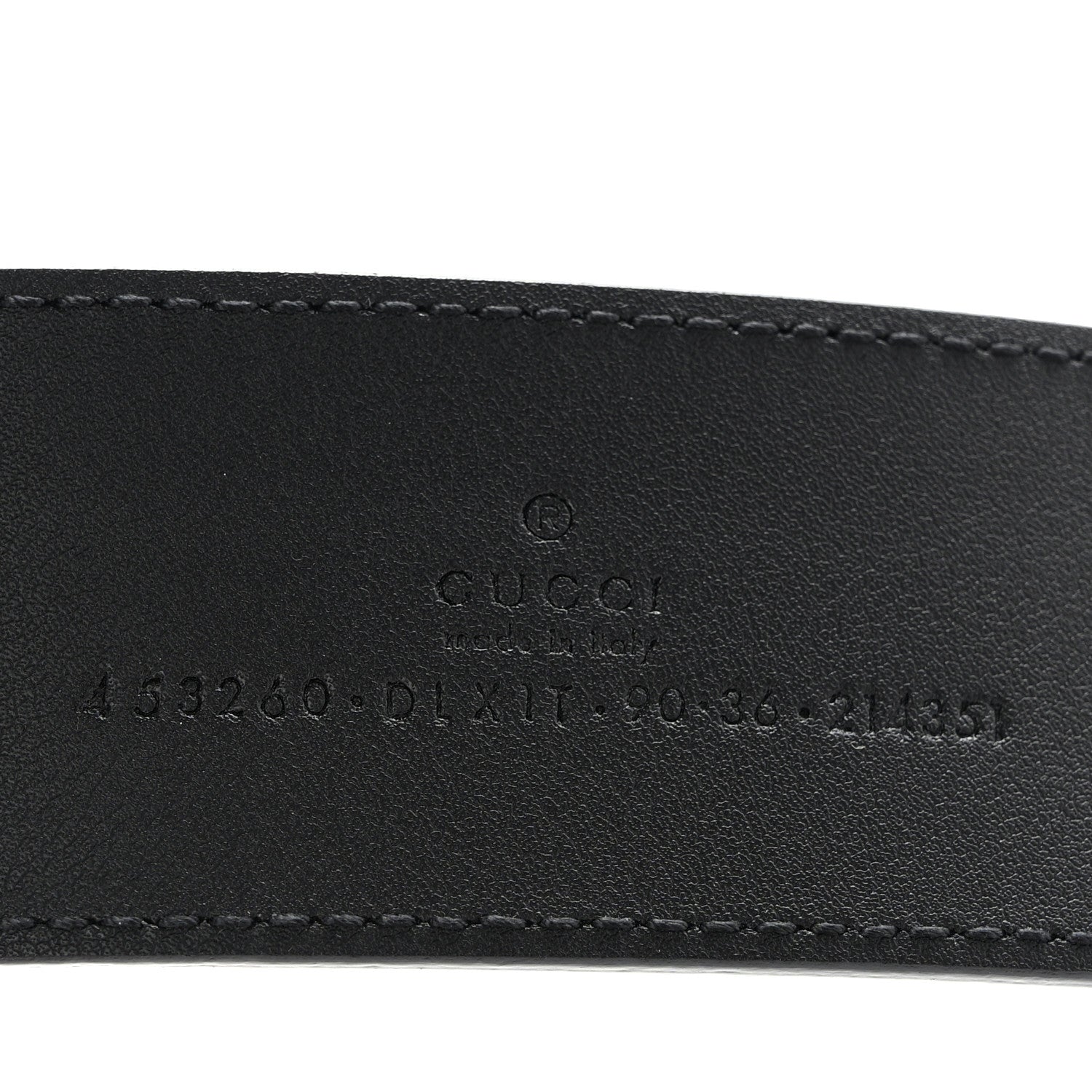 Gucci Moon Calfskin Pearl Double G 40mm Belt 90 36 Black Cream 5 of 6