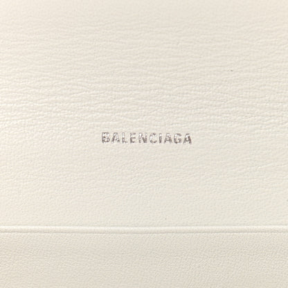 Balenciaga Grained Calfskin Logo Cash Phone Holder Wallet On Chain White Fluo Pink 6 of 9