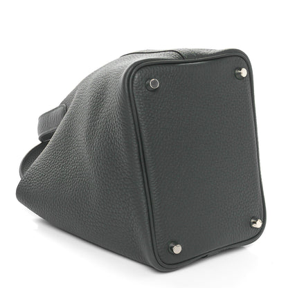 Hermes Taurillon Clemence Picotin Lock 18 PM Vert Fonce 4 of 10