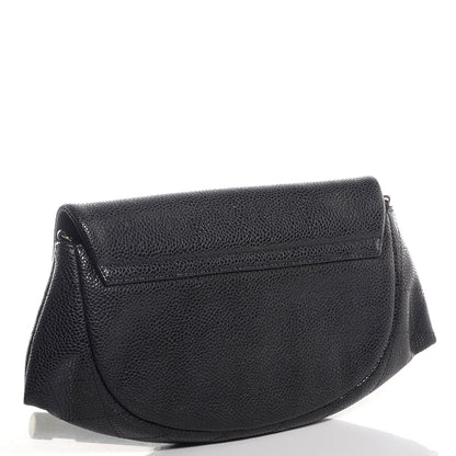 Chanel Caviar Half Moon Wallet On Chain WOC Black 3 of 8