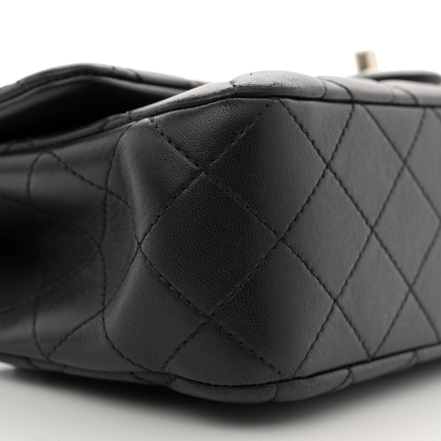 Lambskin Quilted Small Sweet Camellia Flap Black