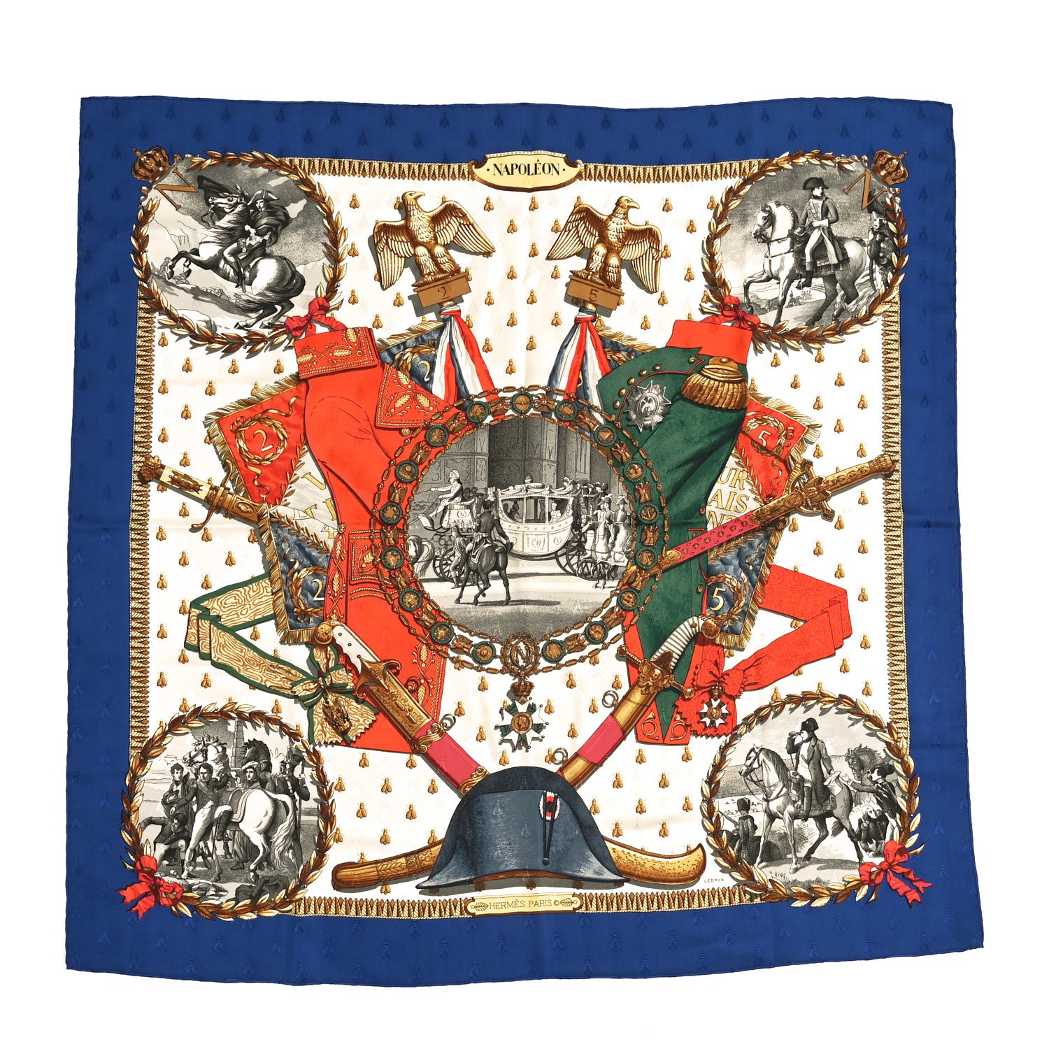 Hermes Silk Napoleon Scarf 90 1 of 3