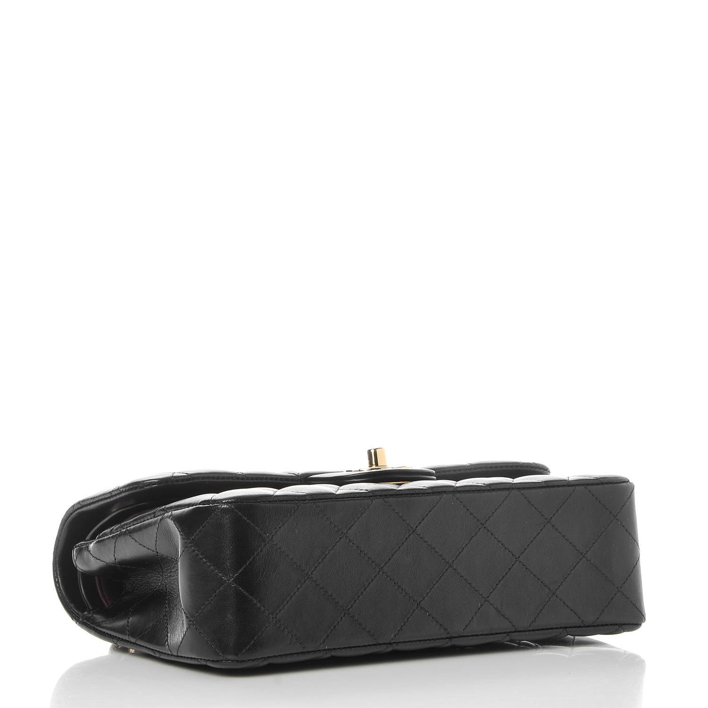 Lambskin Quilted Small Double Flap Black