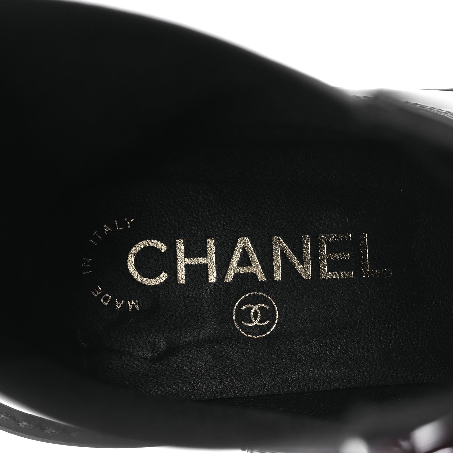 Patent Cap Toe Short Boots 38.5 Black