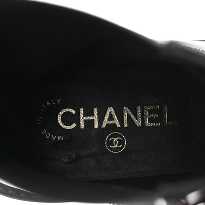 Chanel Patent Cap Toe Short Boots 38.5 Black 9 of 12