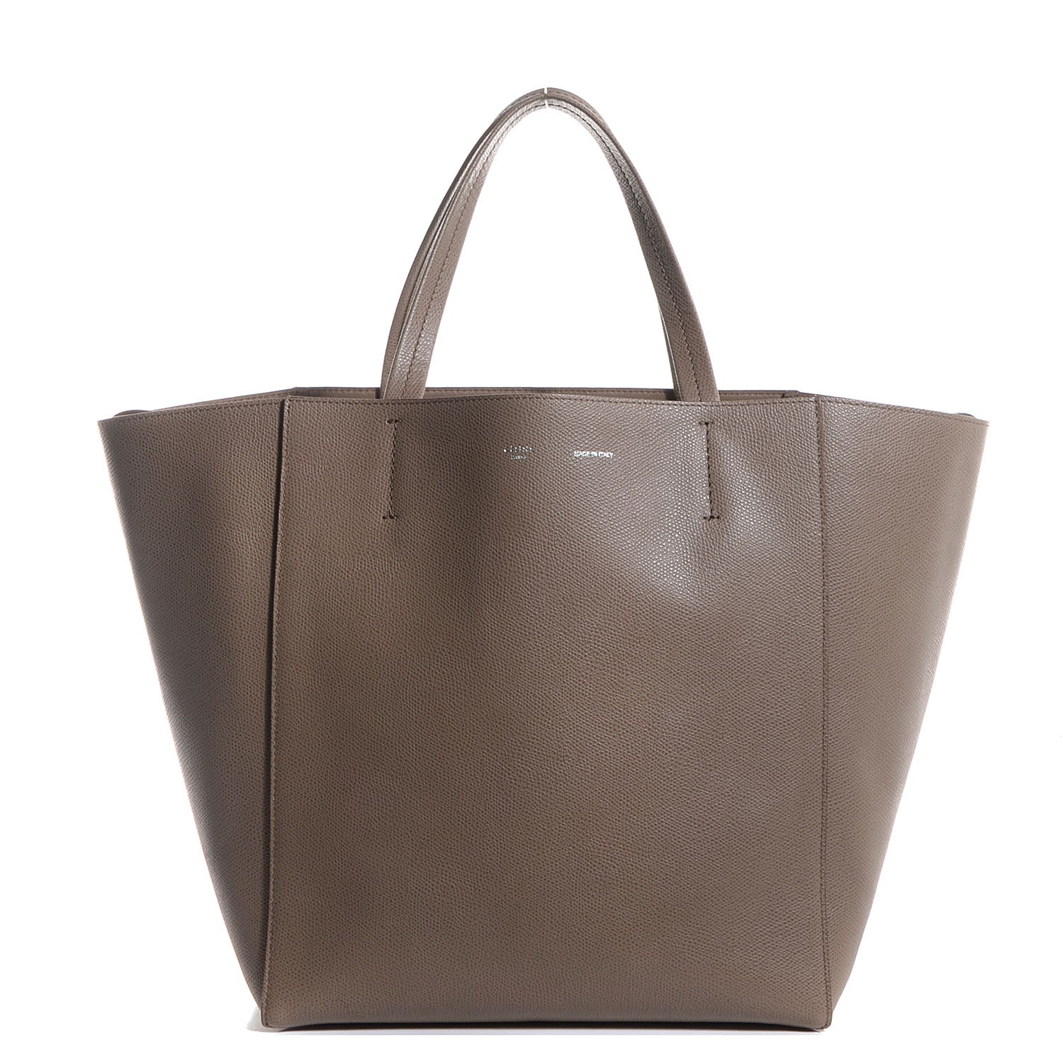 Celine Grained Calfskin Small Horizontal Cabas Phantom Taupe 1 of 9