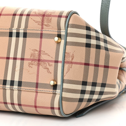 Burberry Haymarket Check Small Canterbury Tote Eucalyptus Grey 10 of 10