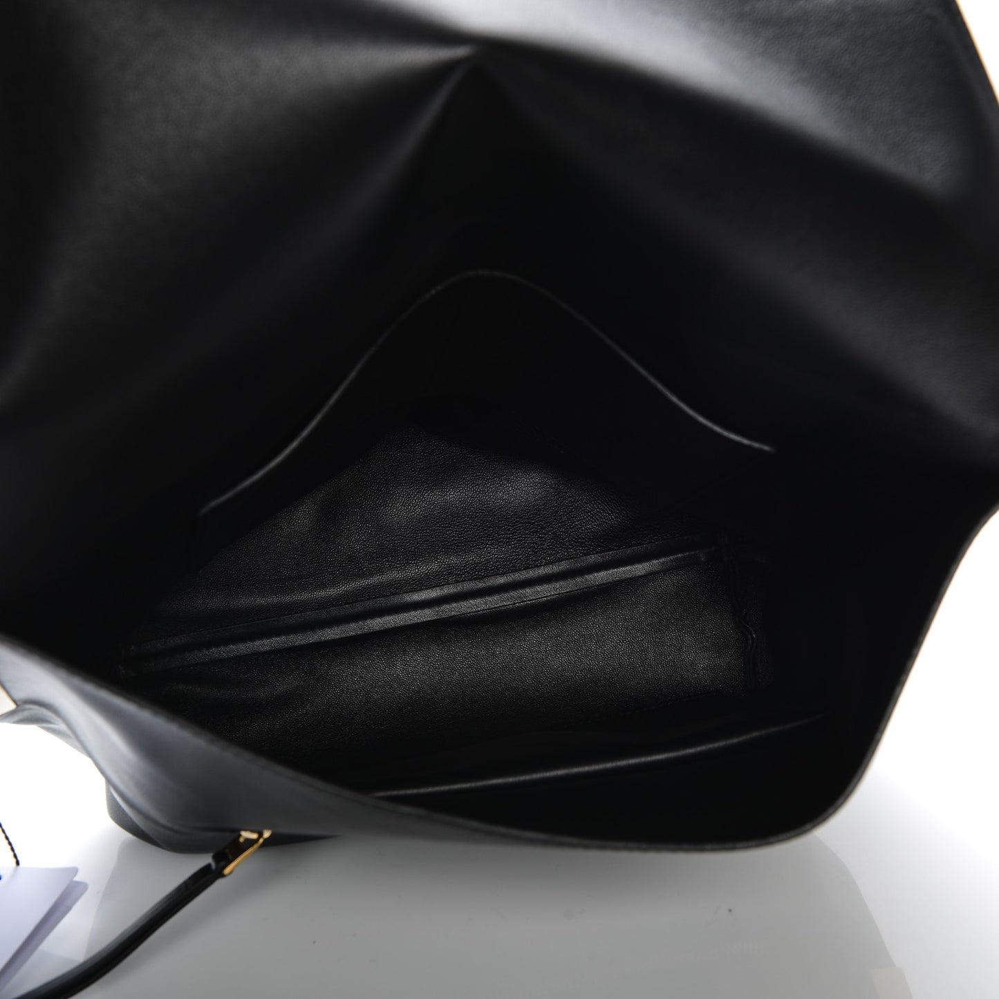 Smooth Calfskin Flap Clasp Bag Black