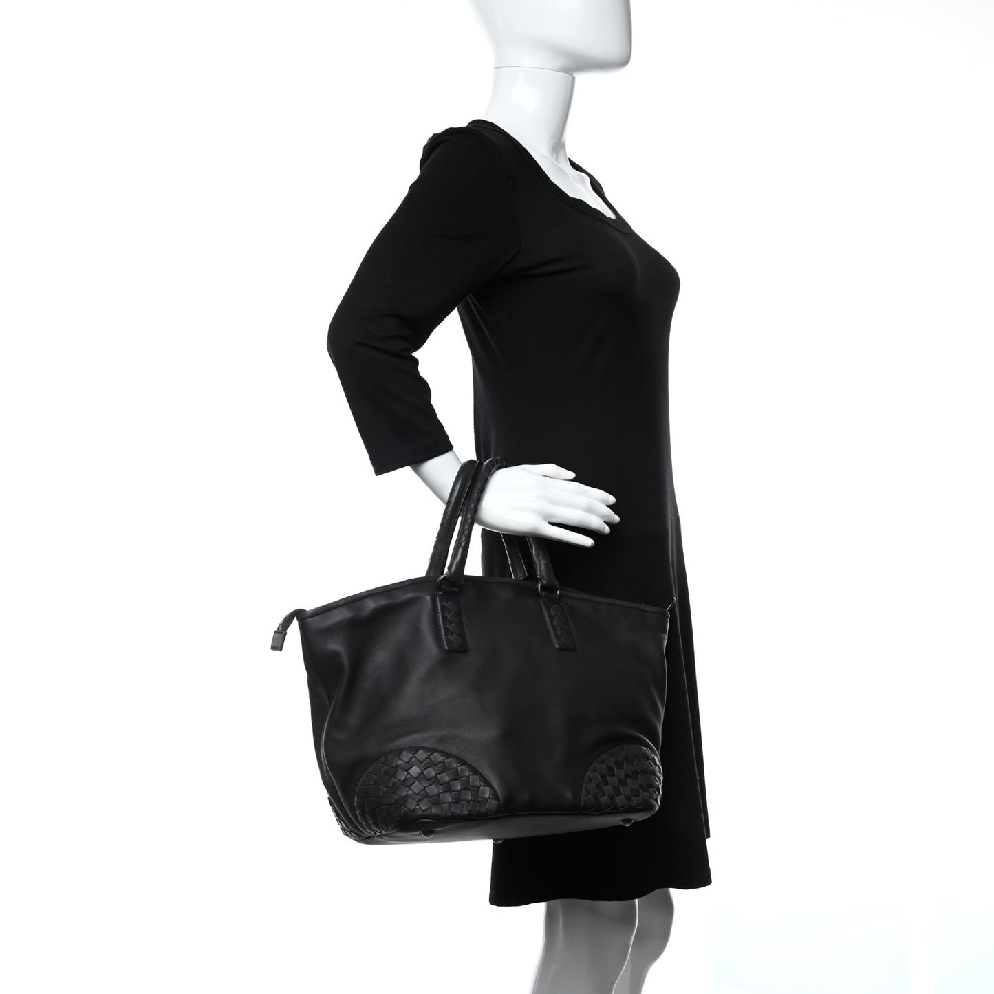 Nappa Intrecciato Tote Black