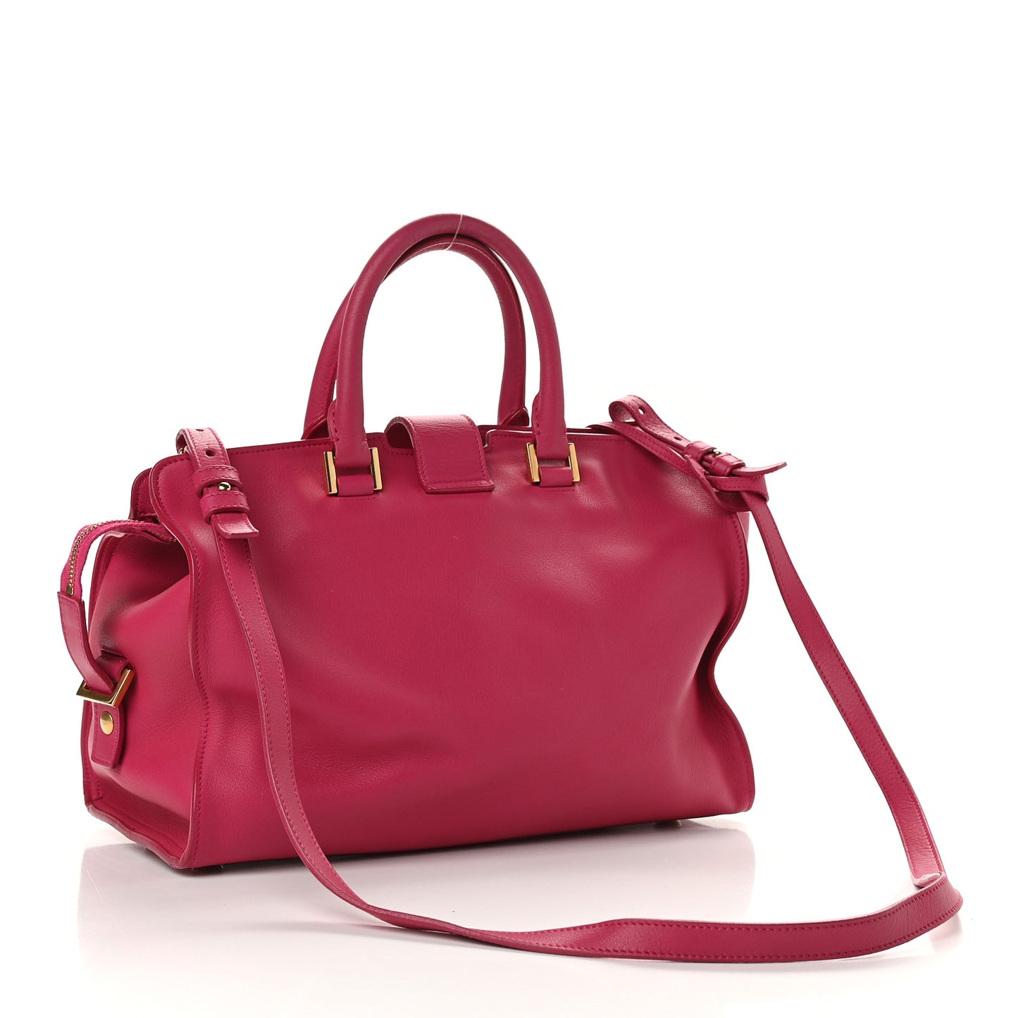 Calfskin Small Classic Y Cabas Fuchsia