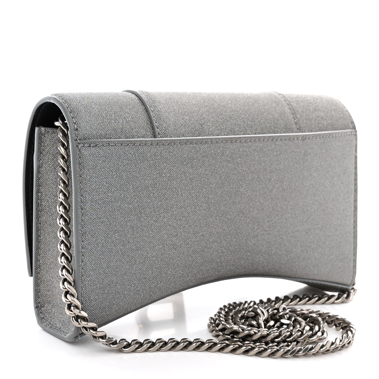 Balenciaga Glitter Fabric Hourglass Chain Bag Grey 3 of 10