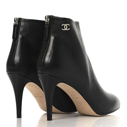 Chanel Lambskin Short Ankle Boots 37.5 Black 5 of 9