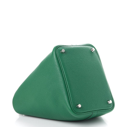 Hermes Taurillon Clemence Picotin Lock 18 PM Vert Vertigo 4 of 8