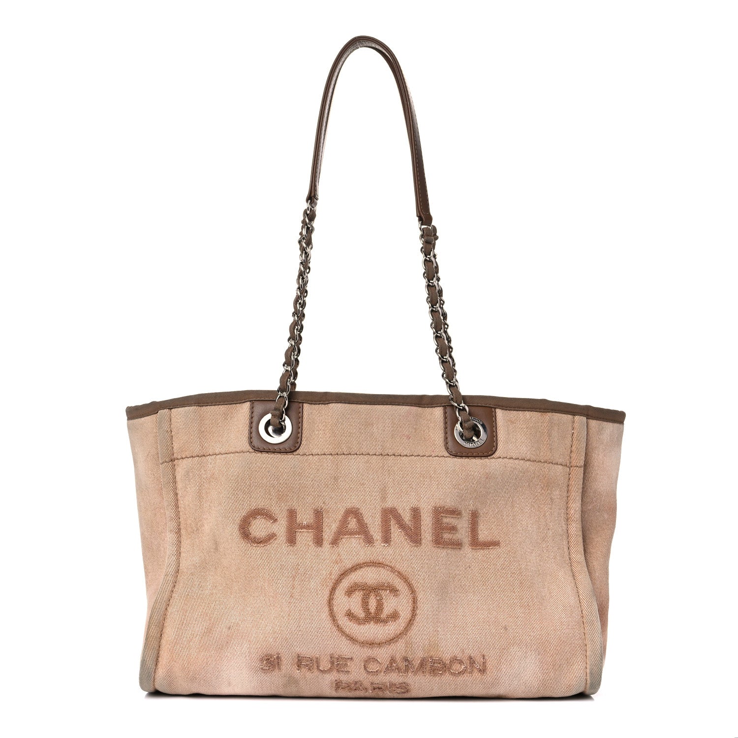 Chanel Canvas Sequin Small Deauville Tote Ecru 1 of 31