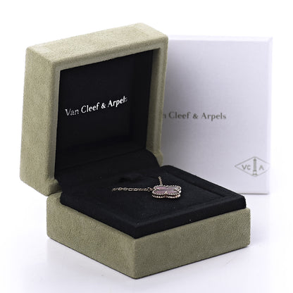 Van Cleef & Arpels 18K Rose Gold Gray Mother of Pearl Vintage Alhambra Pendant Necklace 9 of 9