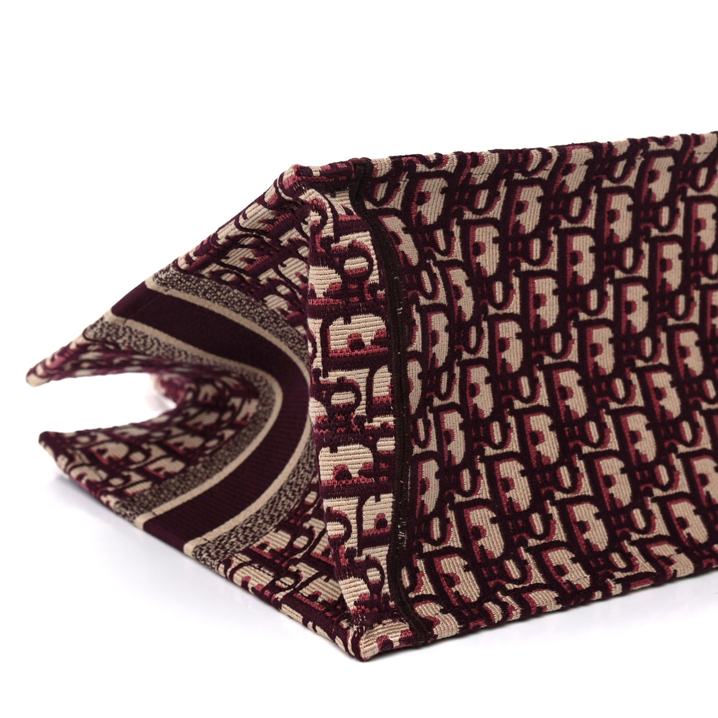 Oblique Medium Book Tote Burgundy Multicolor