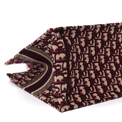 Christian Dior Oblique Medium Book Tote Burgundy Multicolor 7 of 10