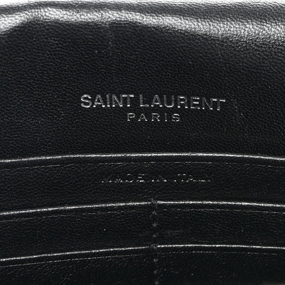 Saint Laurent Calfskin Crocodile Embossed Kate Monogram Tassel Chain Wallet Black 6 of 10