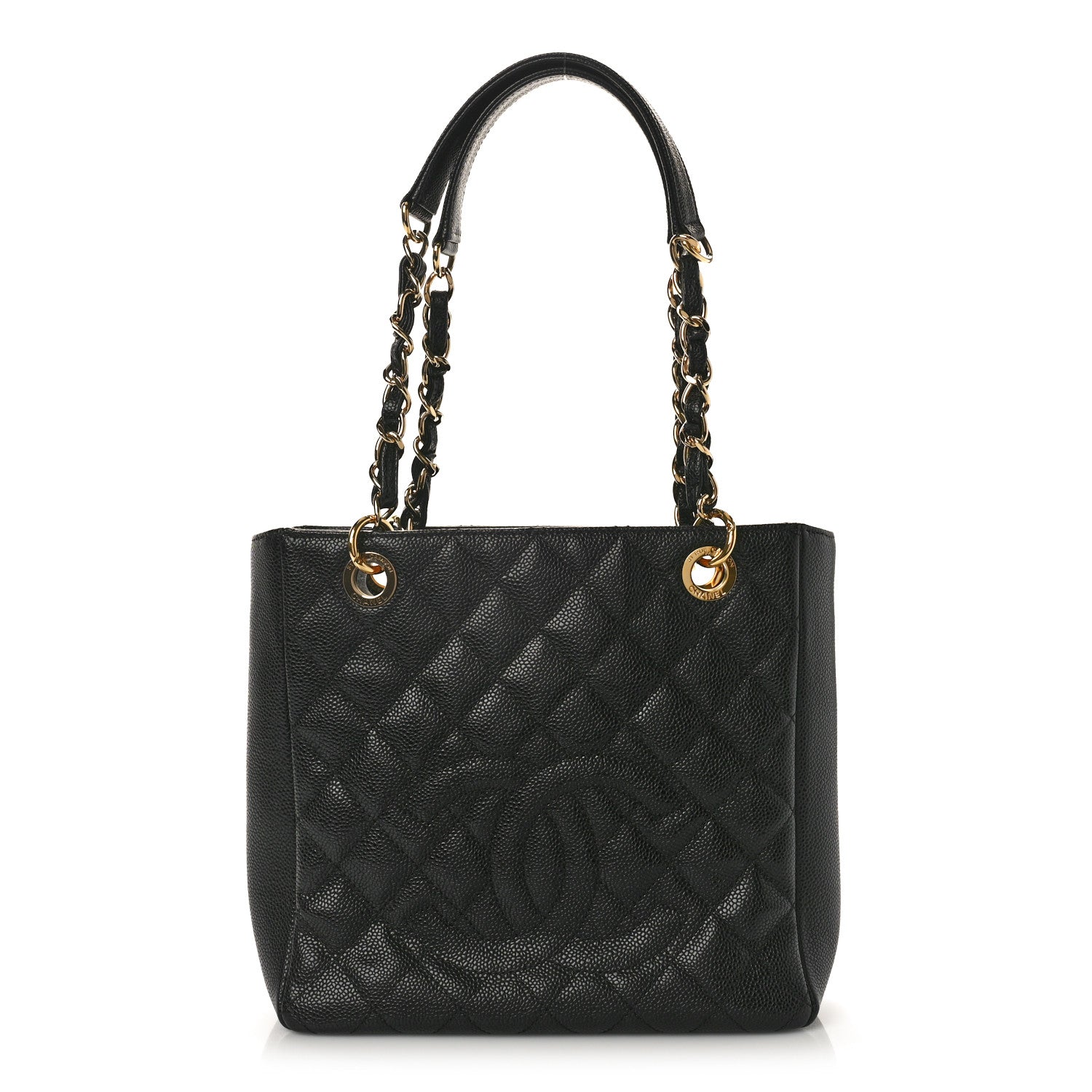 Chanel Caviar Quilted Petit Shopping Tote PST Black 1 of 10