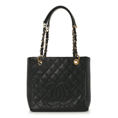 Chanel Caviar Quilted Petit Shopping Tote PST Black 1 of 10
