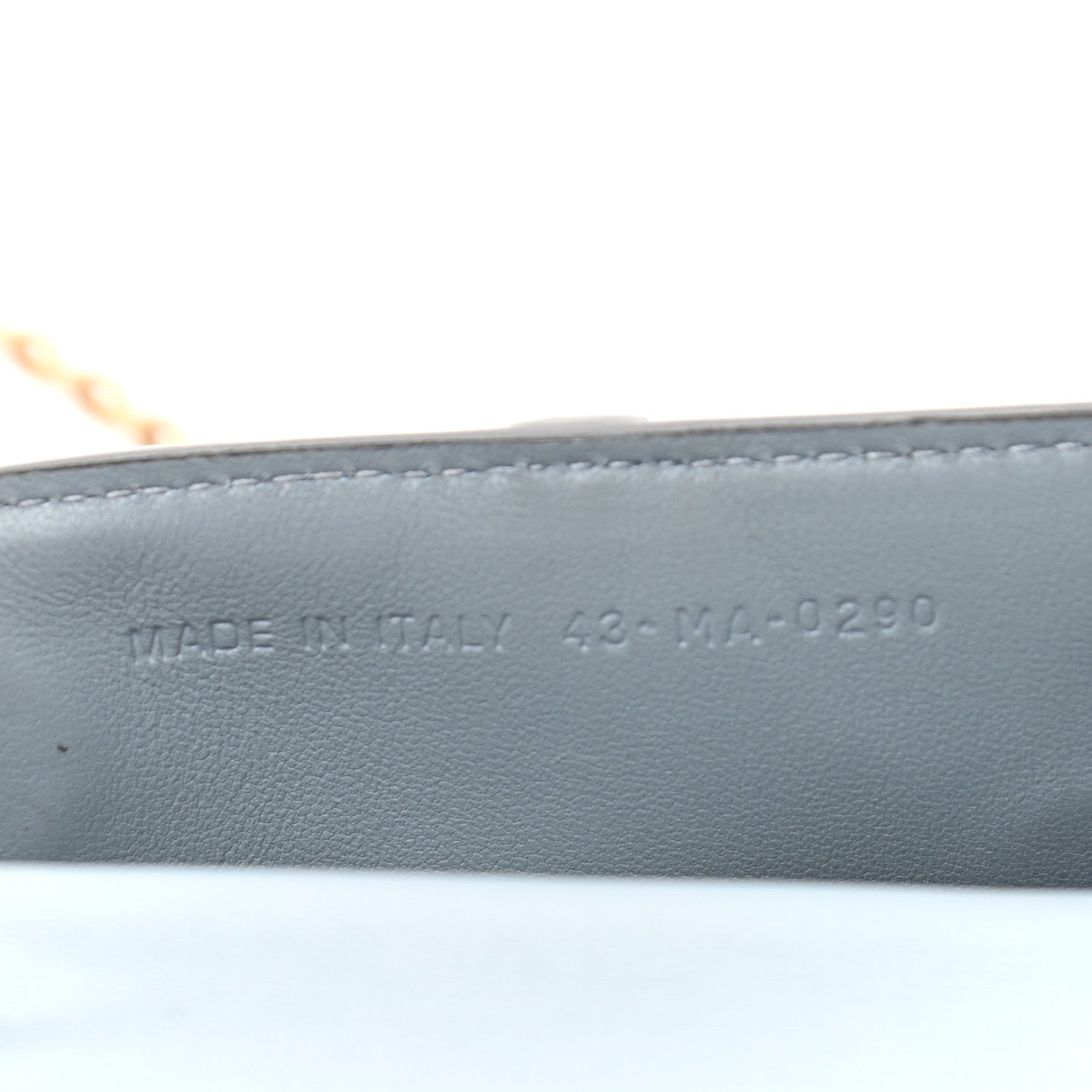 Christian Dior Goatskin Nano Saddle Chain Pouch Blue 7 of 9