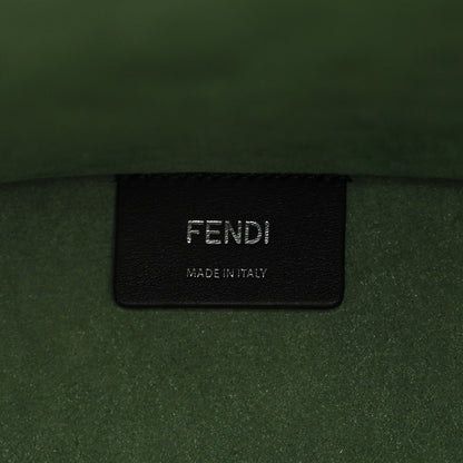 Fendi Vitello Cher Plexiglass Logo Debossed Medium Fendi Sunshine Shopper Tote Verde Islanda 6 of 9