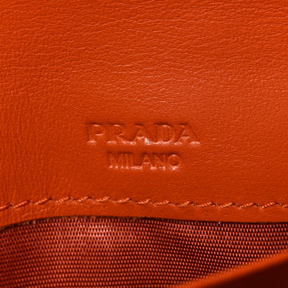 Prada Soft Calf Quilted Continental Flap Wallet Orange 7 of 7