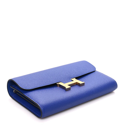 Hermes Epsom Constance Long Wallet Bleu Electrique 4 of 7