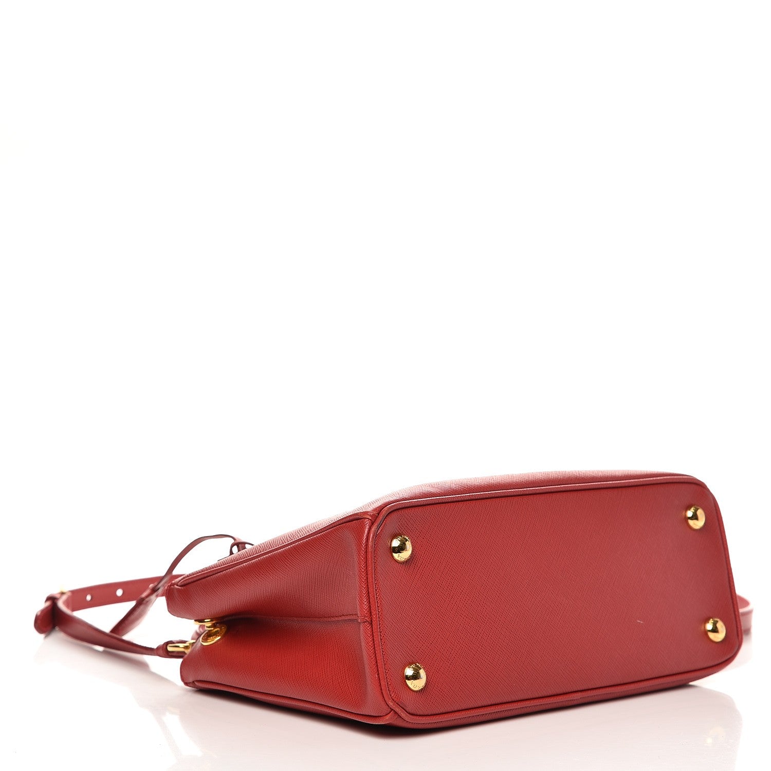 Prada Saffiano Mini Galleria Double Zip Tote Fuoco 4 of 13