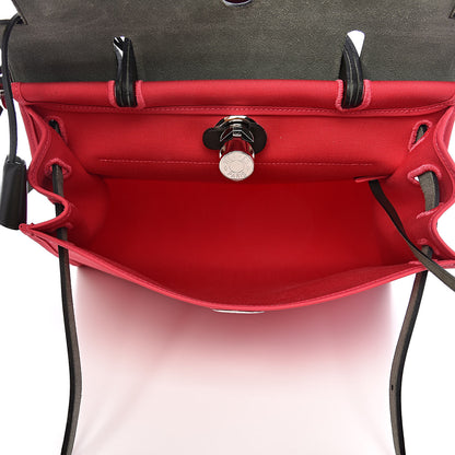 Hermes Vache Hunter Toile Herbag Zip 31 PM Rose Extreme Black 5 of 10
