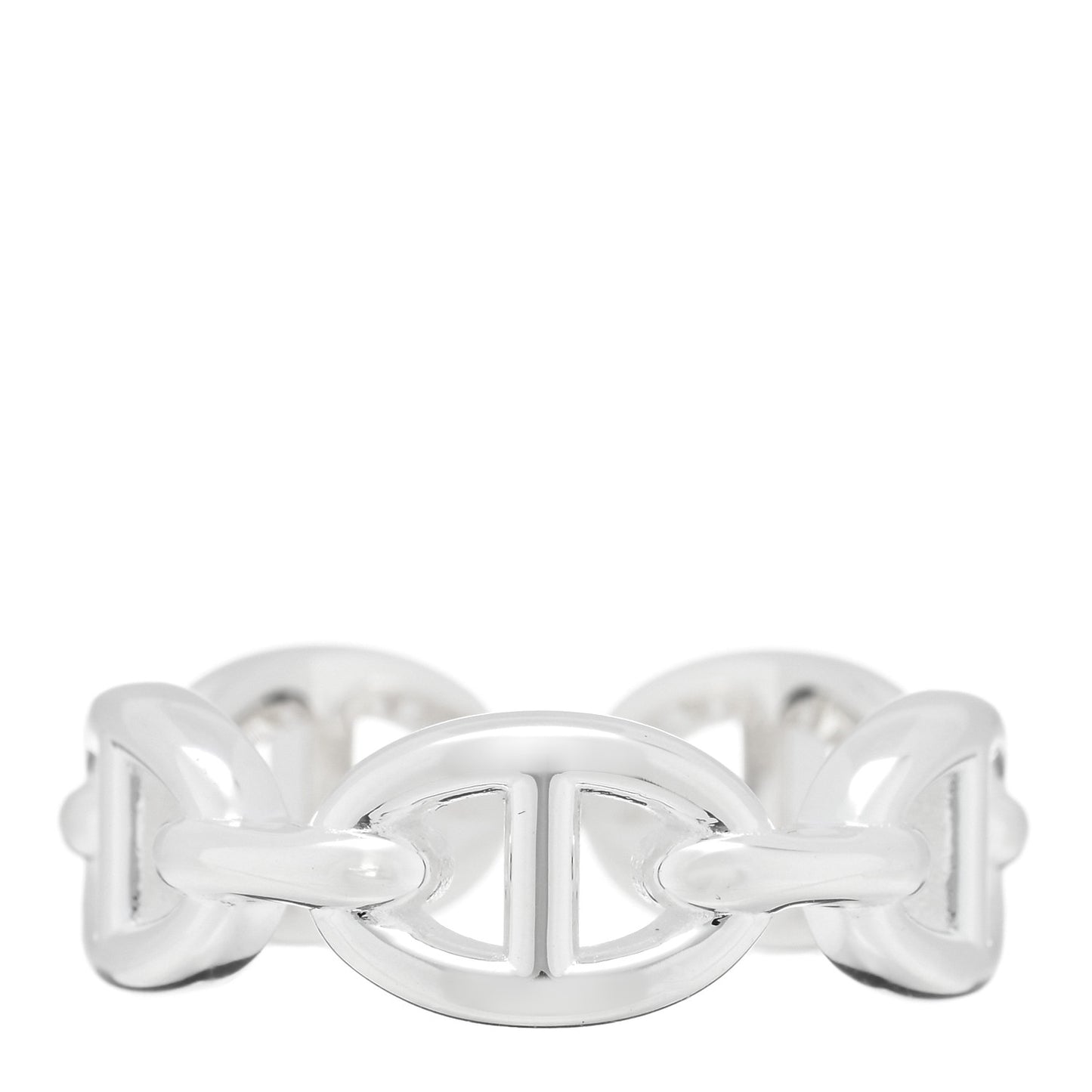 Sterling Silver PM Chaine d'Ancre Enchainee Band Ring 53 6.5