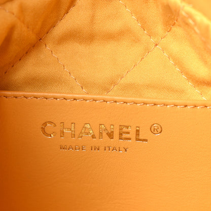 Chanel Shiny Calfskin Quilted Mini Chanel 22 Yellow 6 of 11