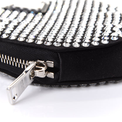 Prada Satin Crystal Round Shoulder Bag Cristal 9 of 11