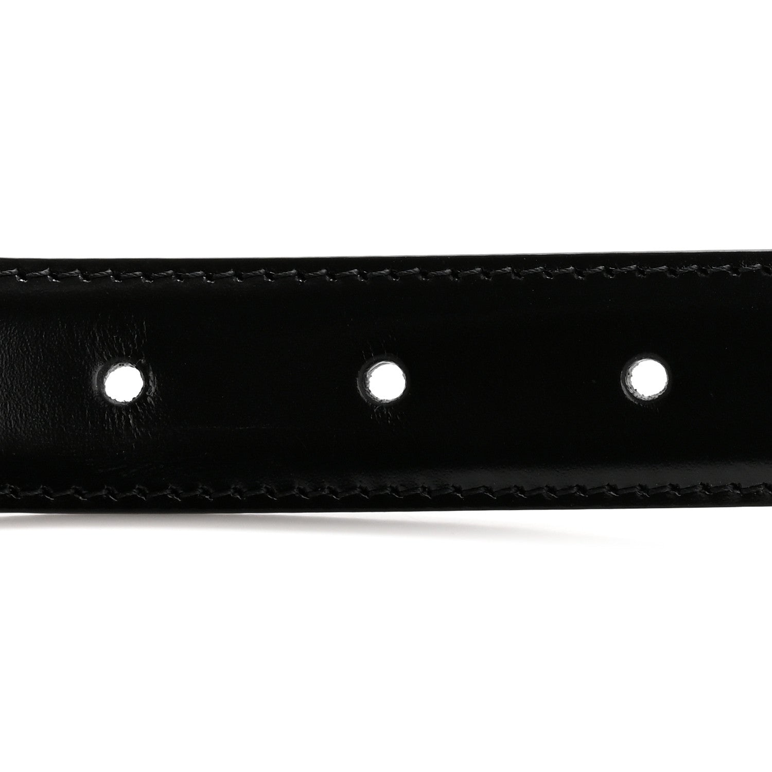 Celine Box Calfskin Medium 25mm Triomphe Belt 85 34 Black 3 of 6