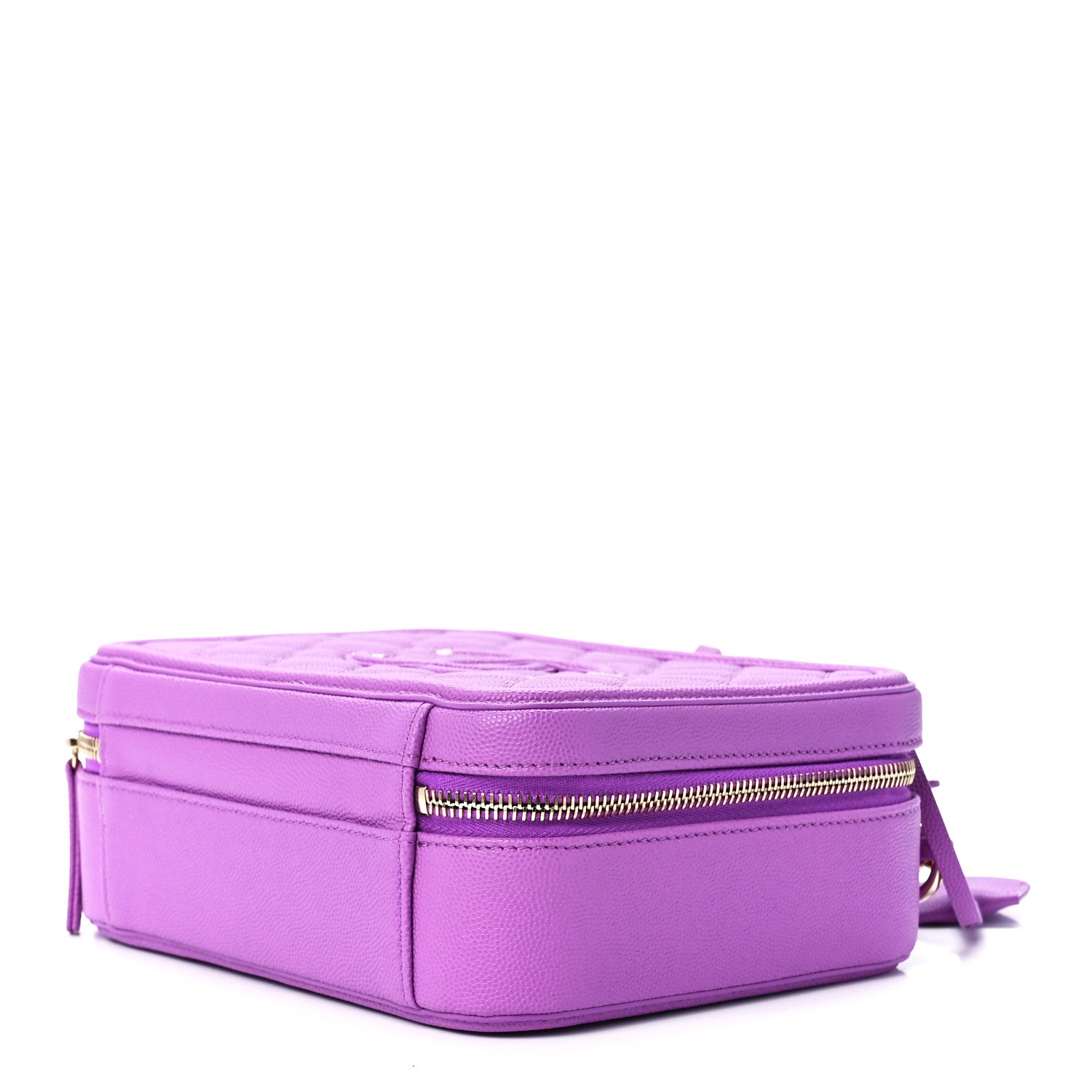 Chanel Caviar Quilted Medium CC Filigree Vanity Case Purple 9 of 11