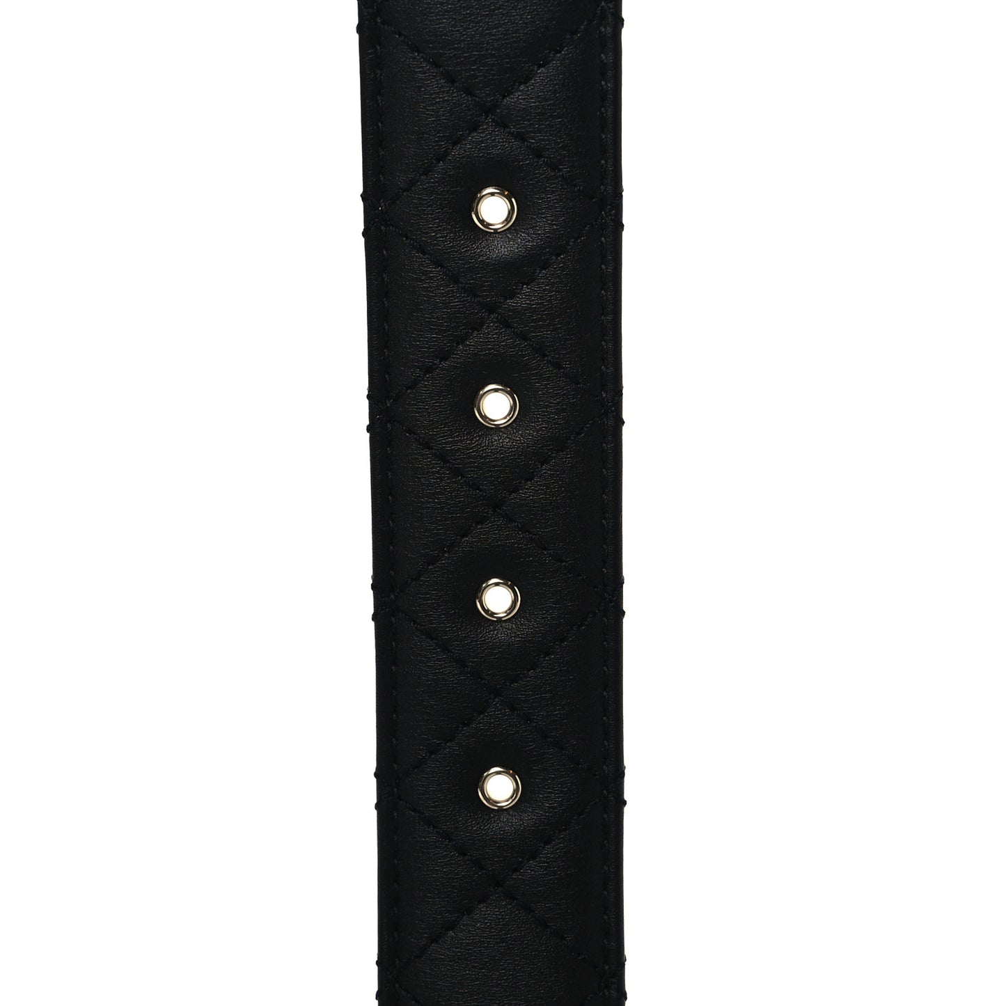 Calfskin Quilted CC Chain Belt 85 Black