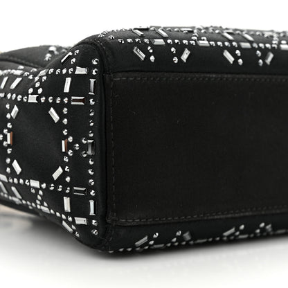 Christian Dior CHRISTIAN DIOR Satin Crystal Cannage Mini Lady Dior Black 8 of 9