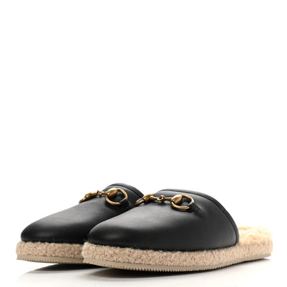 Gucci Nappa Wool Womens Fria Slippers 38 Black Butterscotch 3 of 9