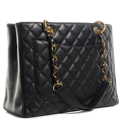 Chanel Caviar Grand Shopping Tote GST Black 3 of 8